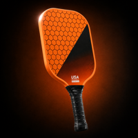 Raquette de pickleball professionnelle légère en fibre de verre alvéolée de 210g, absorbant les chocs, pour l'entraînement scolaire, ensemble OEM disponible