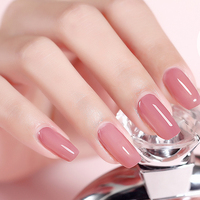 Perceuse dure de construction d'ongles transparents, vente en gros, Oem, lait nu, Poly Gel facile à utiliser, 1kg