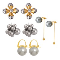 Boucles d'oreilles pour femmes en acier inoxydable plaqué or, boucles d'oreilles tendance avec diamants et magnifique accessoire cadeau