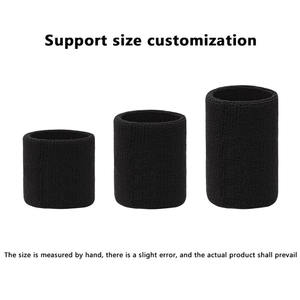 थोक कस्टम कढ़ाई लोचदार कपास टेरी कपड़े बास्केटबॉल फुटबॉल टेनिस खेल कलाई बैंड स्वेटर - Product Image 5