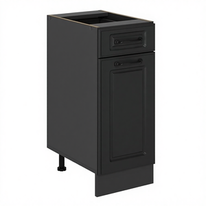 <span class=keywords><strong>Meuble</strong></span> de <span class=keywords><strong>cuisine</strong></span> modulaire 46 <span class=keywords><strong>cm</strong></span> sans plan de travail Anthracite avec pieds réglables <span class=keywords><strong>3</strong></span> étagères Poignée et bouton - Product Image 1