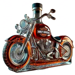 Decantador de Whisky Harley de Vidrio Borosilicato Transparente Soplado a Mano, Moderno, Precio Directo de Fábrica ZGBROTHERS, Venta al Por Mayor - Product Image 2