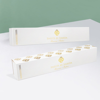 Boîte d'emballage personnalisée en papier pour Macaron, coffret noir pour aliments, biscuits, biscuits, gâteaux