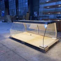 Vitrine à beignets avec éclairage LED pour boulangeries et comptoirs de vente à emporter des centres commerciaux - Équipement professionnel pour biscuits