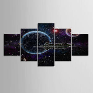 Pintura en lienzo con imagen del universo, 5 uds. Cuadros <span class=keywords><strong>de</strong></span> <span class=keywords><strong>collage</strong></span>, arte <span class=keywords><strong>de</strong></span> pared para oficina en casa - Product Image 5