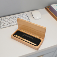 Boîte cadeau élégante en bois d'érable pour stylo-plume, boîtes cadeaux en bois personnalisées, boîtes cadeaux en bois sur mesure avec gravure de logo