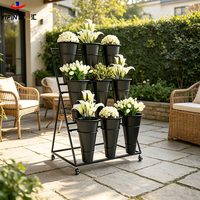 Blumenständer aus Stahl für Floristen, Schnell Aufzubauendes Blumen-Display-Regal