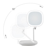 Miroir de voyage Led Double face pour le maquillage, miroir à main pliable de vanité, nouveau Design 2020