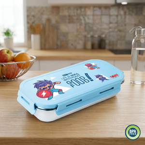Boîte à lunch rectangulaire FLORET en acier inoxydable avec couvercle en plastique pour enfants, design mignon, sans BPA, anti-fuite - Product Image 2
