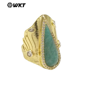 <span class=keywords><strong>Anillo</strong></span> <span class=keywords><strong>de</strong></span> fiesta para mujer con forma <span class=keywords><strong>de</strong></span> piedra <span class=keywords><strong>de</strong></span> amazonita, pera larga, gran cóctel, increíble, nuevo, <span class=keywords><strong>o</strong></span> para regalo - Product Image 4