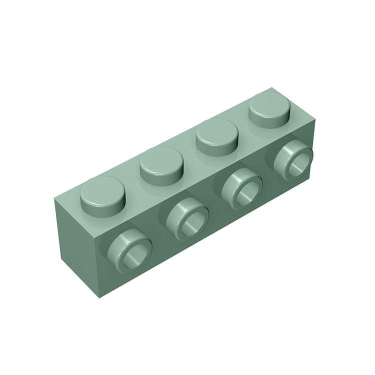 Small particle building blocks, MOC 30414, 1x4 brick with a single ...