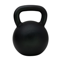 Kettlebell classique en acier moulé de 80 kg, revêtement poudré, logo personnalisé en creux, outil d'entraînement sportif