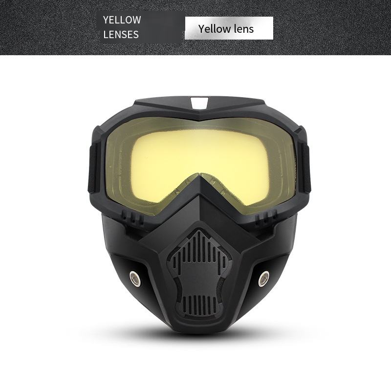 Mascarilla - marco negro, lámina amarilla (lámina moldeada)