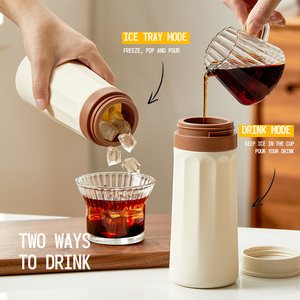 <strong>2026</strong> <strong>New</strong> Arrivals 2 In 1 Ice Cube Bottle Easy Release Leak-proof Ice Cube Mold Maker Coffee Drinking Cups With Lid - Product Image 3