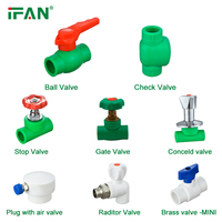 IFAN Offre Spéciale Matériaux de Plomberie Raccord de Tuyau d'Eau Vert Raccord en T Fileté Adaptateur Raccords PPR
