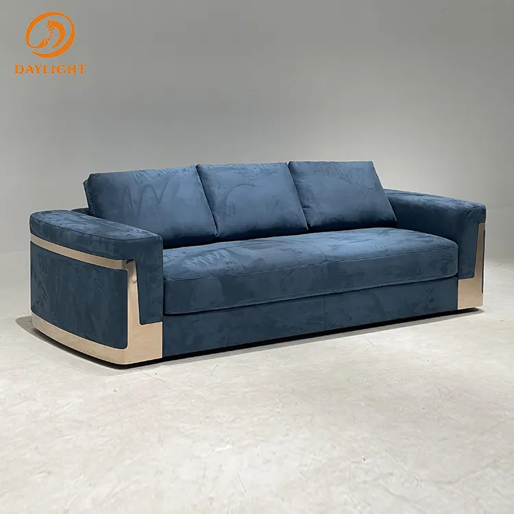 Moderne Luxus Bule Sofa Set Stoff moderne Sofa Couch Wohnzimmer Sofas Set Möbel