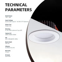 Plâtre Anti-Éblouissement Double Downlight Rond 6W 30W Spot Led Spot Light
