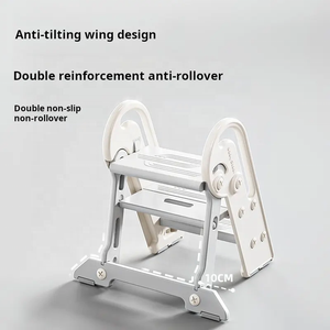 Taburete multifuncional para niños pequeños, torre de aprendizaje para niños, taburete antideslizante para inodoro, taburete plegable de plástico de varias alturas, 2 3 escalones, escalera - Product Image 4