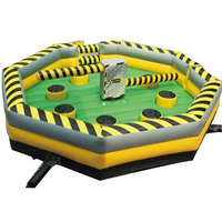Hualong affaires dernier homme debout toxique fusion gonflable bras rotatif balayeuse jeu saut Obstacle adulte enfants mécanique