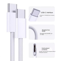 Câble de charge rapide tressé de haute qualité, nouveau, premium, PD 60w USB C vers C pour iPhone 15/16 Pro, avec double connecteur de type C