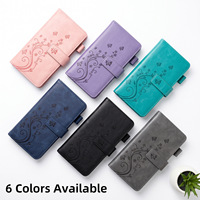 Carnet de notes A6 de 96 feuilles avec couverture en cuir esthétique, motif papillon gaufré, format mini pochette, compatible OEM usine, pour l'exportation