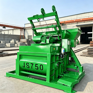 Malaxeur à béton à double arbre forcé <span class=keywords><strong>Pro</strong></span> JS750 750L, équipement de mélange haute vitesse avec pompe et moteur 5M/H pour le marché mondial - Product Image 4