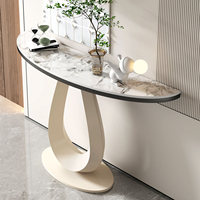 Table d'appoint moderne de luxe en métal, style crème, pour entrée, véranda, salon ou hôtel