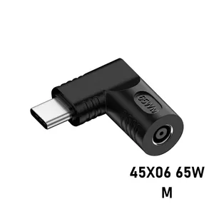 Adaptador de corriente DC a USB tipo C, convertidor de carga de ordenador portátil a teléfono, DC 5521 a USB C