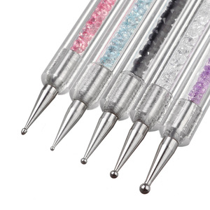 Dual-Head Dotting Pen Set 5er Pack Rod Nail Art Synthetisches Haar UV-Gel Flaches Haar Strass <span class=keywords><strong>stift</strong></span> für Blumen zeichnung Cross-Border - Product Image 3
