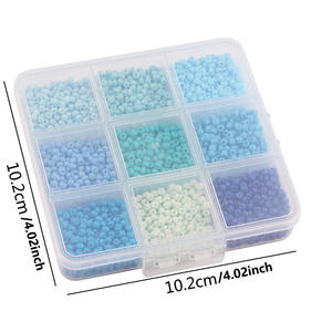 Kit de perles en verre de 3 mm, série colorée, avec trous, perles dispersées, pour bracelet DIY, perles à enfiler, kit DIY, pour l'export. - Product Image 5