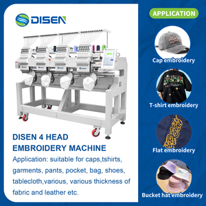 Machine à broder informatisée à bras libre, à plusieurs aiguilles, à roue dorée, pour broderie unique à 4 ou 5 têtes, prête à l'expédition, dépôt requis - Product Image 2