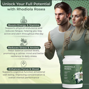 Cápsulas de Rhodiola Rosea 60 Contém para Adultos - Melhora a Imunidade Extratos Vegetais para Suporte à Saúde Adulto - Product Image 5
