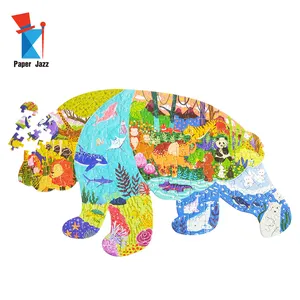 Prezzo di fabbrica vendita calda 180 panda mondo animale a forma di creativo colorato puzzle regalo per bambini