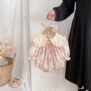 Nuovo Completo Autunnale 2025 per Neonata, Tutina per Primo Mese, Dolce Colletto in Pizzo, Abito Casual con Collo Tondo per la Piccola Sorella - Product Image 6