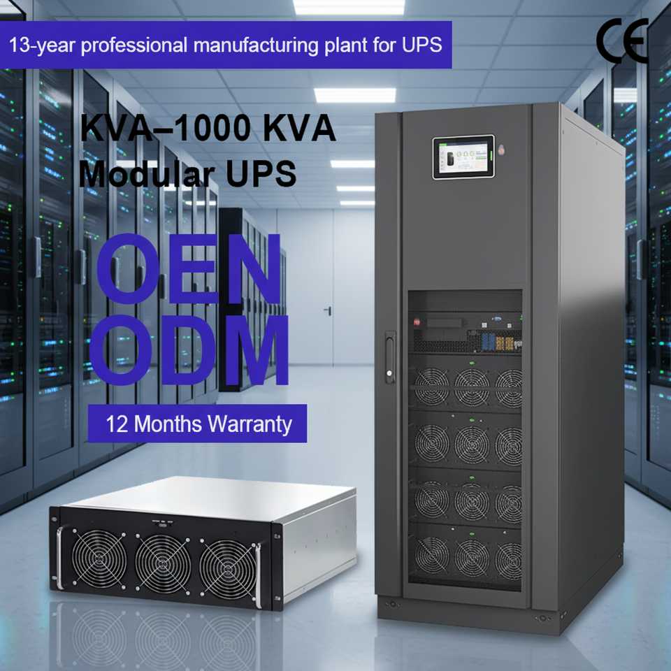 For Small Data Centers Modular 300kW Three Phase 380V Online UPS Power ...