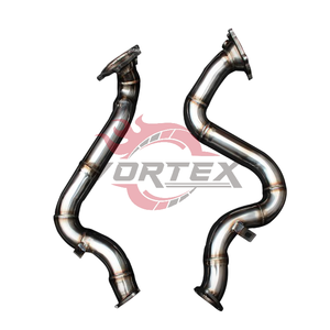 Collecteur d'échappement catalyseur haute performance en acier inoxydable 304 Vortex pour Audi S6 S7 RS6 RS7 C8 4.0T V8 2020-2025 sans voyant d'avertissement moteur - Product Image 1