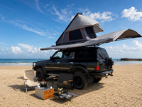 Tente de toit rigide en aluminium, toile imperméable Ripstop, fenêtres en maille anti-moustiques, échelle télescopique pour le camping