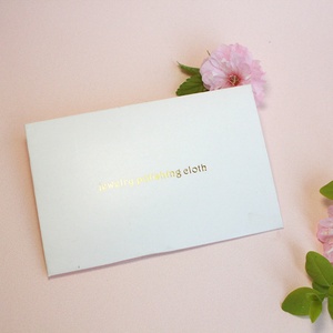 Wholesale Custom Brand Microfiber Suede Gold Silver <b>Jewelry</b> Cleaning <b>Polishing</b> <b>Cloth</b> Logo Custom Paper Envelope Packed China - Product Image 3