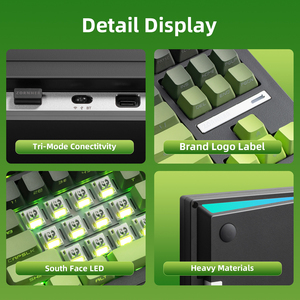 لوحة مفاتيح ميكانيكية Zornher ZH870 ماتشا مع إضاءة خلفية RGB قابلة للبرمجة وثلاثة أوضاع ونقش جانبي للمكتب والكمبيوتر الشخصي - Product Image 2