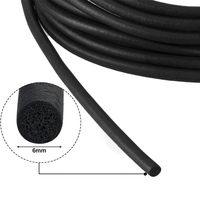 Profilés d'extrusion en caoutchouc rond noir Yobest avec technologie de moulage en mousse pour écrans, certifiés ISO9001 pour le moulage des bâtiments de bureaux