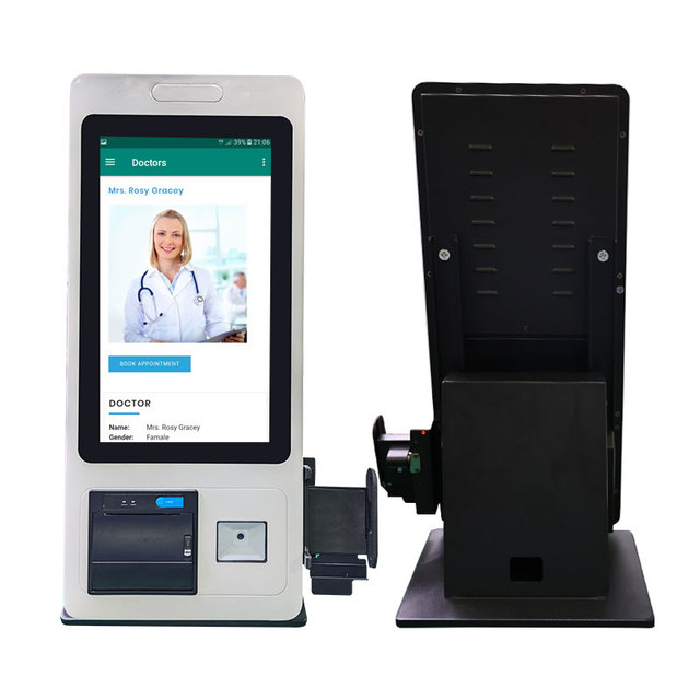 Digital Signage 15.6 21.5 23.8 Inch All-in-one Touch Screen Kiosk Desktop Payment Kiosk with Printer POS Holder