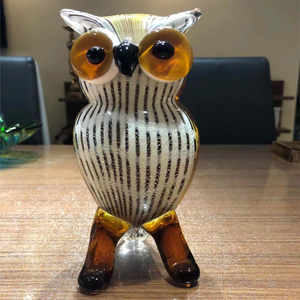 Figura Decorativa de Búho de Cristal de Murano de Alta Calidad para Navidad - Product Image 2