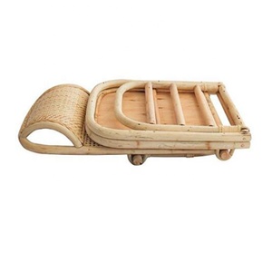 Silla reclinable de ratán natural para exteriores, <span class=keywords><strong>tumbona</strong></span> de playa, <span class=keywords><strong>plegable</strong></span>, de playa - Product Image 4
