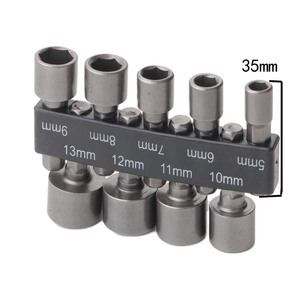 Power Nut Socket <b>Set</b> 5-12mm 3/16-7/16 In Metric Imperial Heavy Duty Socket Wrench <b>Bits</b> For Electric Pneumatic <b>Screwdrivers</b> - Product Image 4