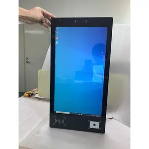23.6" 24"inch LCD payment kiosk touchscreen panel PC Win/Linux with binocular camera / RFID/IC card reader / QR scanner / 6COM