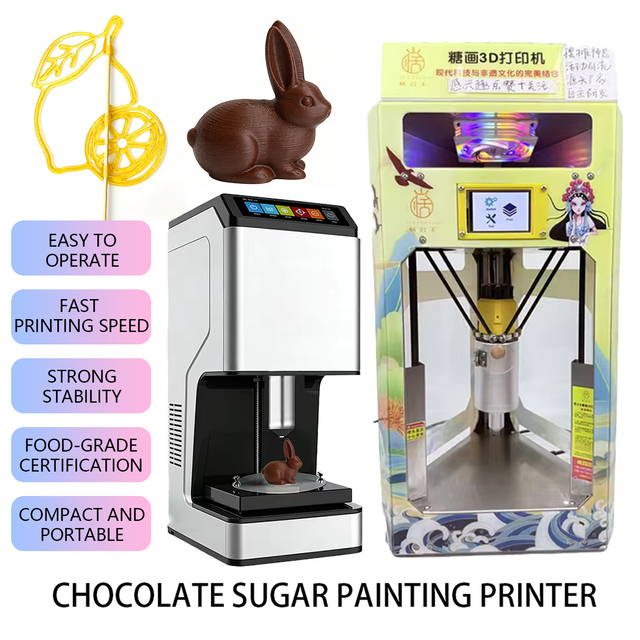 Chocolate 3D Printer Smart High Speed FDM Food Grade 3D Candy Printer 3D Food Printer for Amusement Parks and Shopping Mall