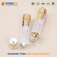 Tubes cosmétiques en plastique translucide personnalisés, vides, souples, en PE, avec bouchon à vis, 100 ml, pour crème, emballage de lotion pour soins de la peau, qualité supérieure