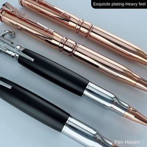 SEAPEN 1.0mm Writing Width Metal Ballpoint Pen Customizable Logo Metal <strong>Bullet</strong> Model Design Pen Black/Blue Ink - Product Image 4