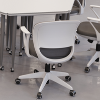 Chaise de bureau ergonomique en maille, confortable, moderne, pivotante, inclinable, avec siège en tissu, réglable en hauteur, pour conférence