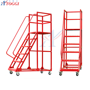 <span class=keywords><strong>Échelle</strong></span> à <span class=keywords><strong>plateforme</strong></span> à 6 marches <span class=keywords><strong>pour</strong></span> entrepôt, supermarché, <span class=keywords><strong>échelle</strong></span> à marches en acier pliable - Product Image 2